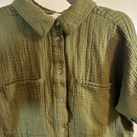 Sundance Kids Olive Button-Down Shirt - Picture 5 of 5